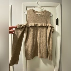 Loft Long Sleeve Sweater With Slight Open Shoulders